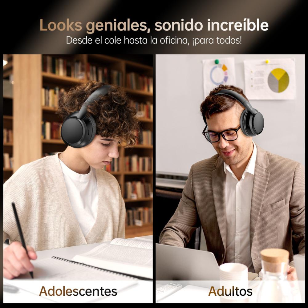Audifonos Bluetooth Inalambricos Gx-h01 Blanco, Negro Negro