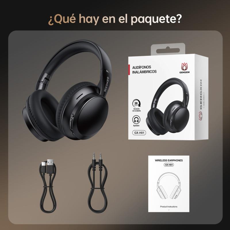 Audifonos Bluetooth Inalambricos Gx-h01 Blanco, Negro Negro