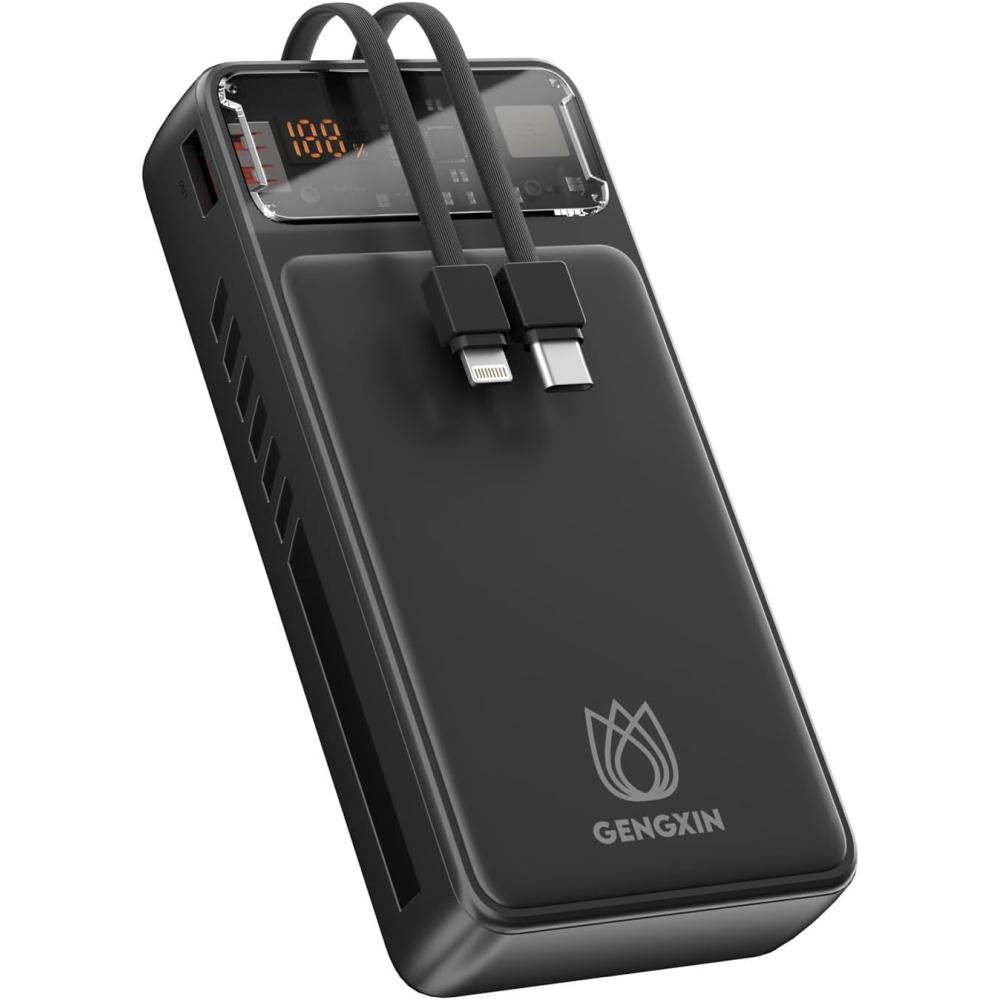 GENGXIN Power Bank 20000 mAh, Batería Portátil 22.5W con Pantalla LED Cargador Portátil, Powerbank Compatible con Teléfonos