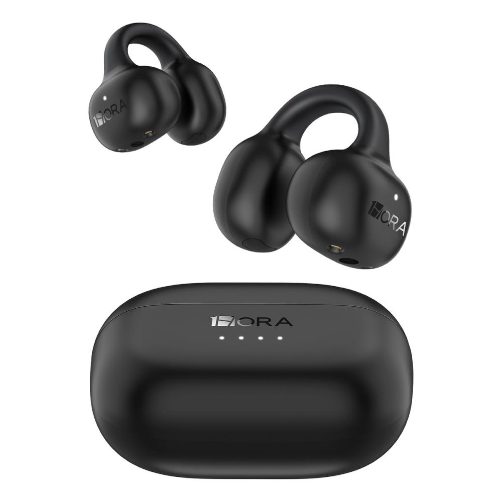 Audifonos Inalambricos Clip-ear 1hora AUT210 Auriculares Con Luz 4 Luces Led Manos Libres Bluetooth Sport Wireless Earbuds Negro