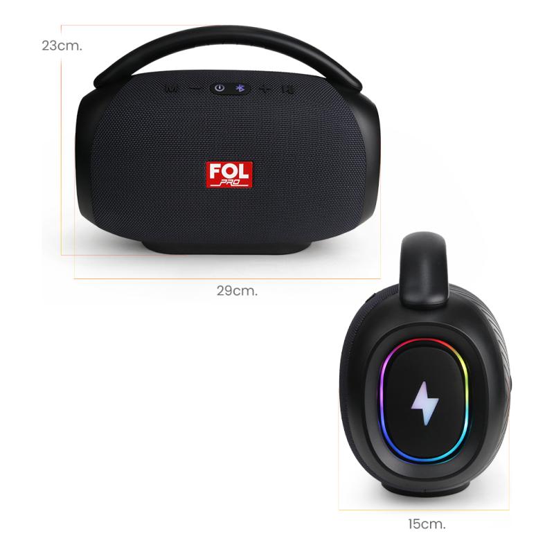 Bocina Fol Fs-r219 Bluetooth Portatil Recargable 50w Azul Azul Acero
