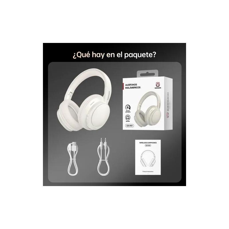 Audifonos Bluetooth Inalambricos Gx-h01 Blanco, Negro Negro | Meses sin interés