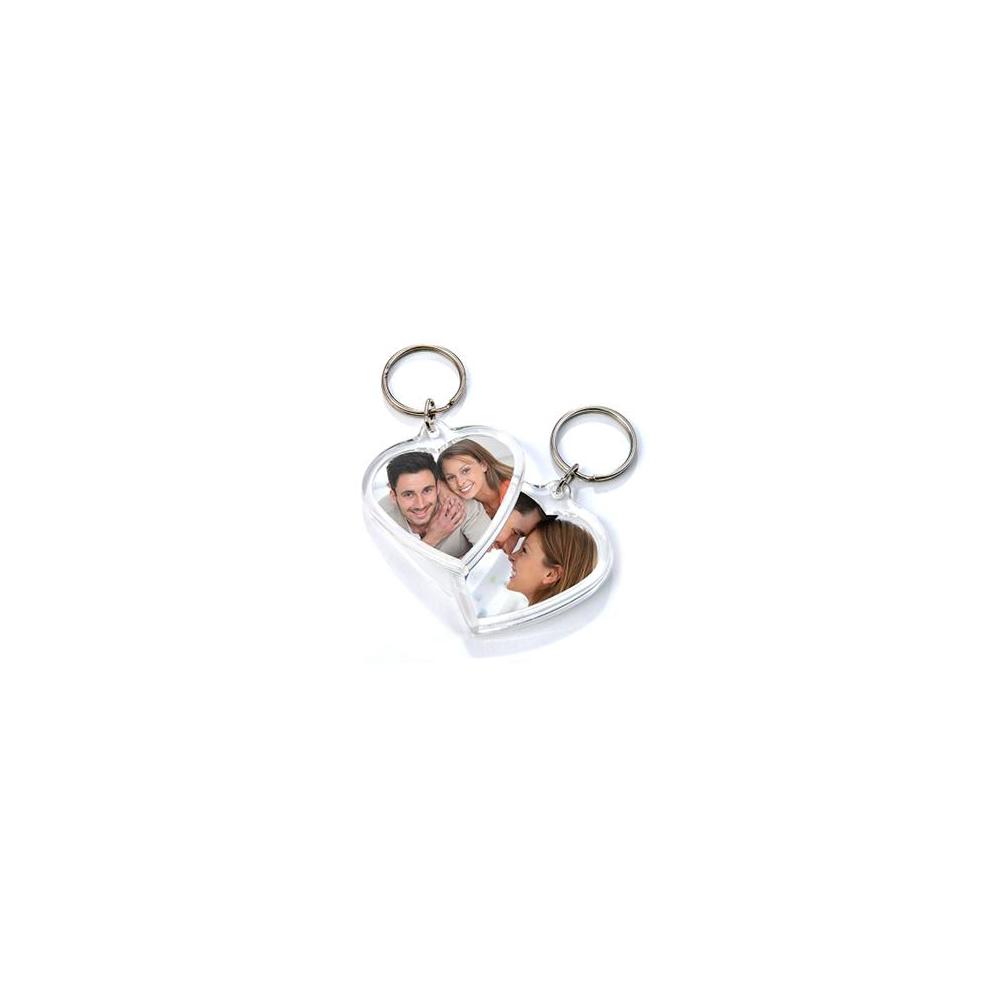 Llavero Acrilico Personalizado Corazon Rectangular Circular