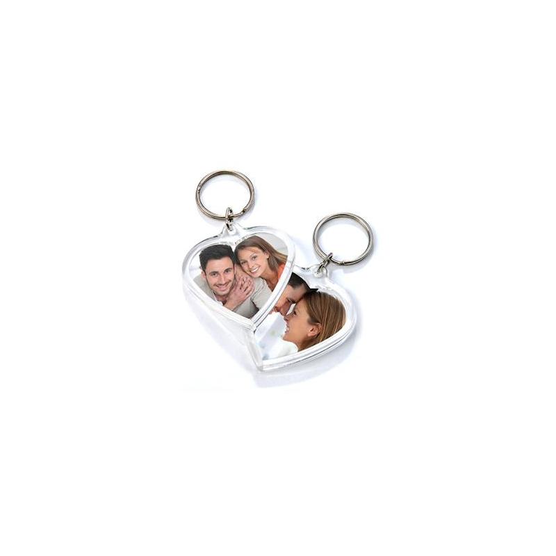 Llavero Acrilico Personalizado Corazon Rectangular Circular