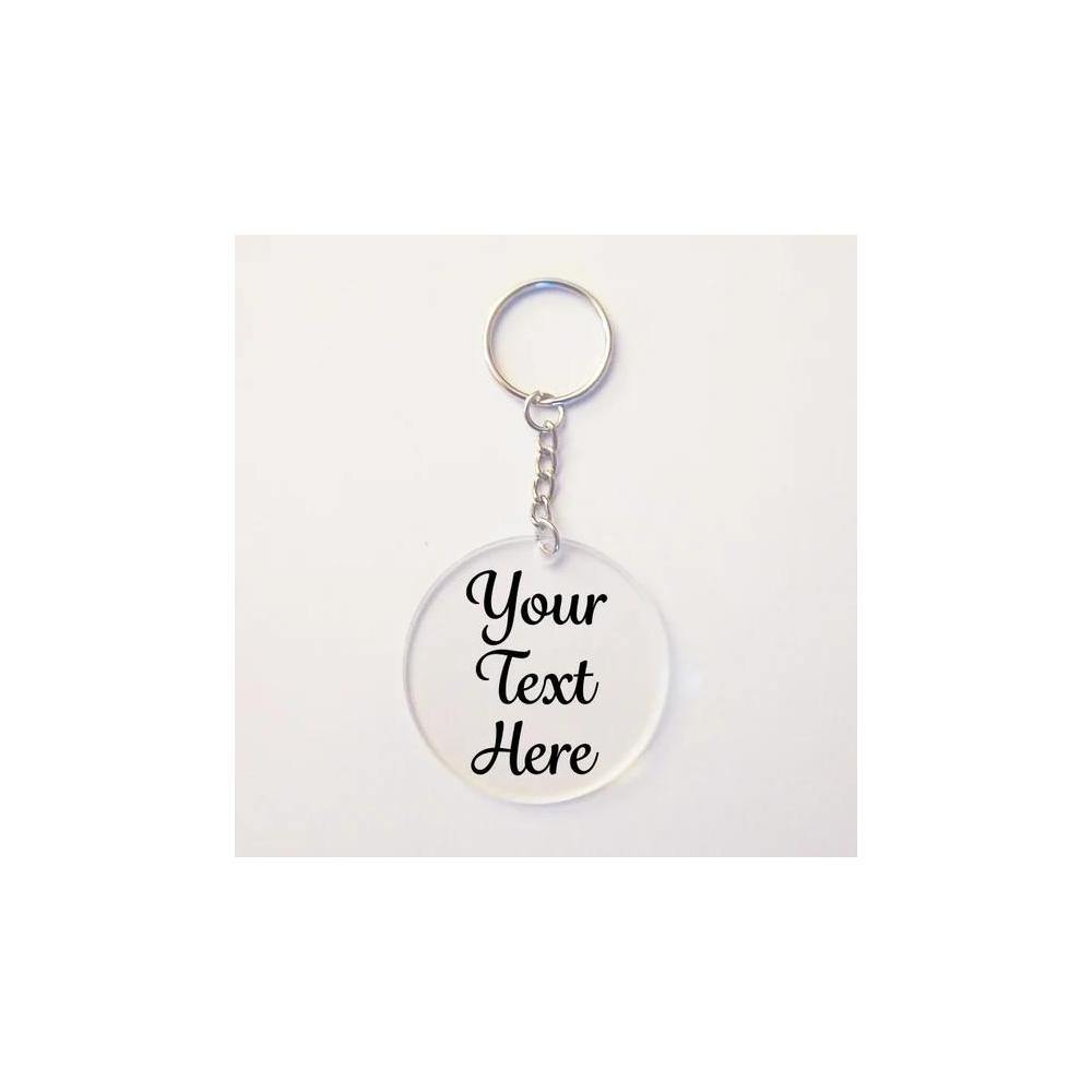 Llavero Acrilico Personalizado Corazon Rectangular Circular