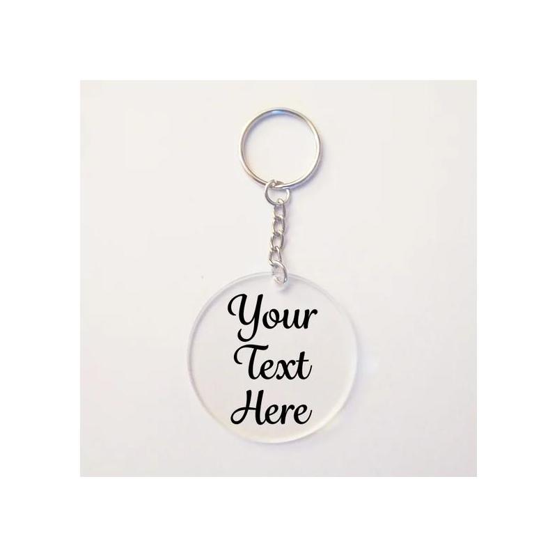 Llavero Acrilico Personalizado Corazon Rectangular Circular