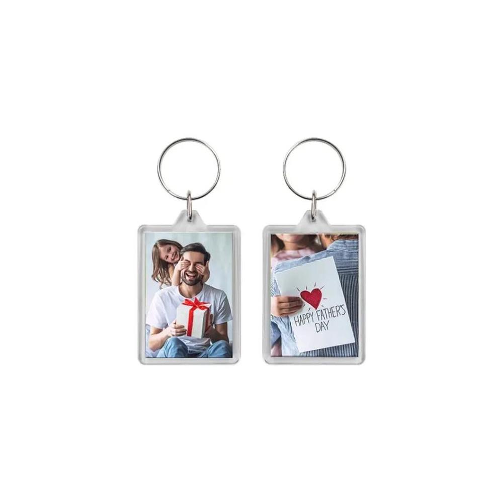 Llavero Acrilico Personalizado Corazon Rectangular Circular