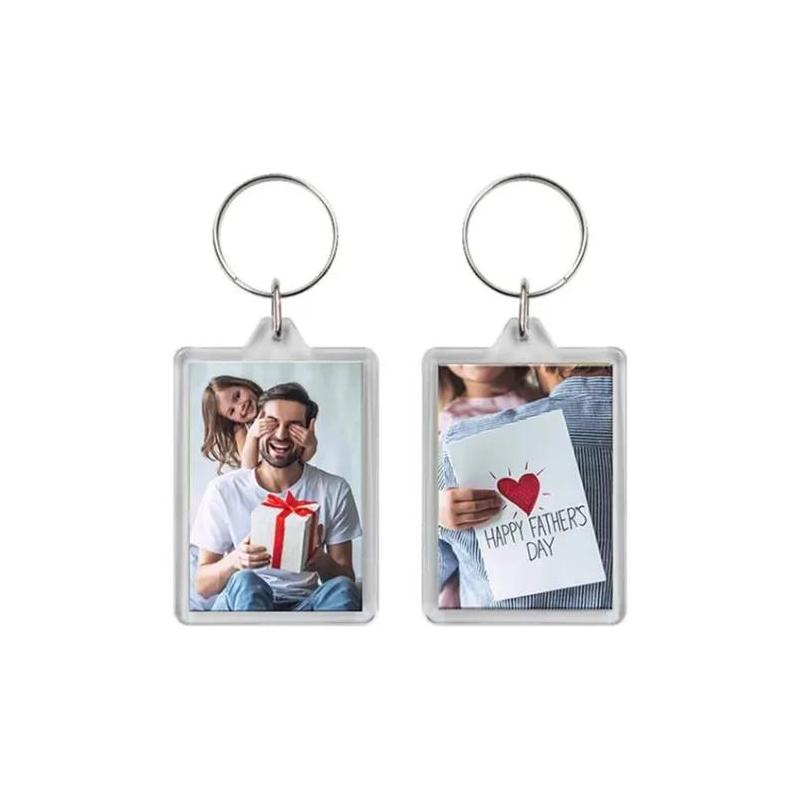 Llavero Acrilico Personalizado Corazon Rectangular Circular