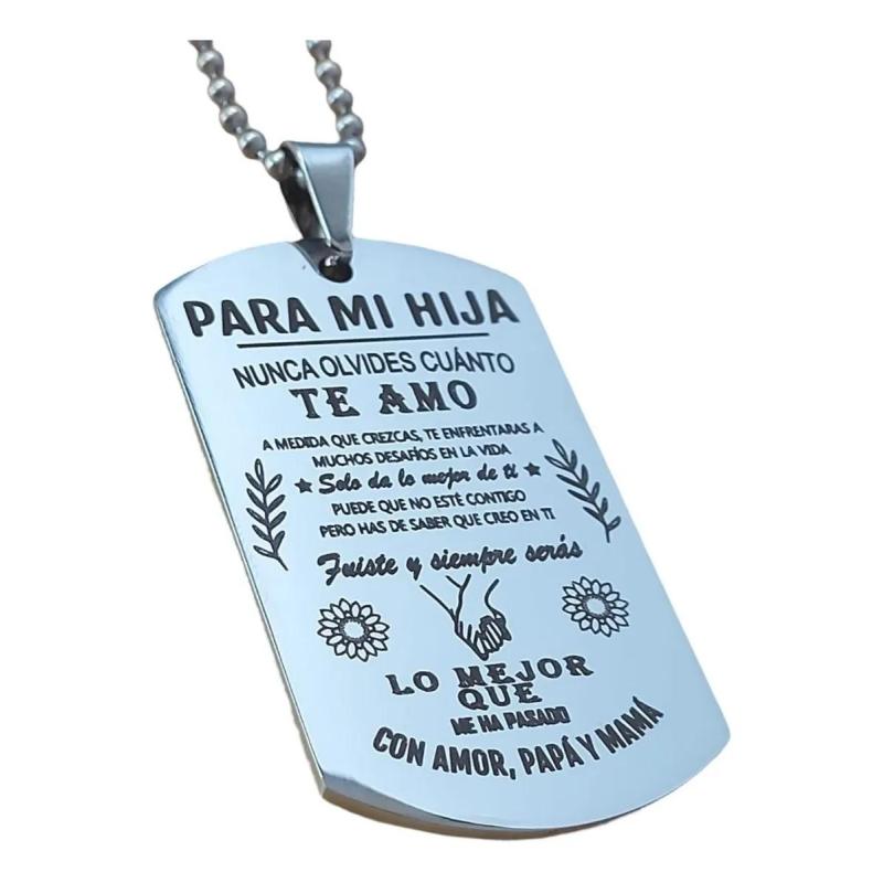 Placa Militar Grabada Personalizada Acero Inoxidable