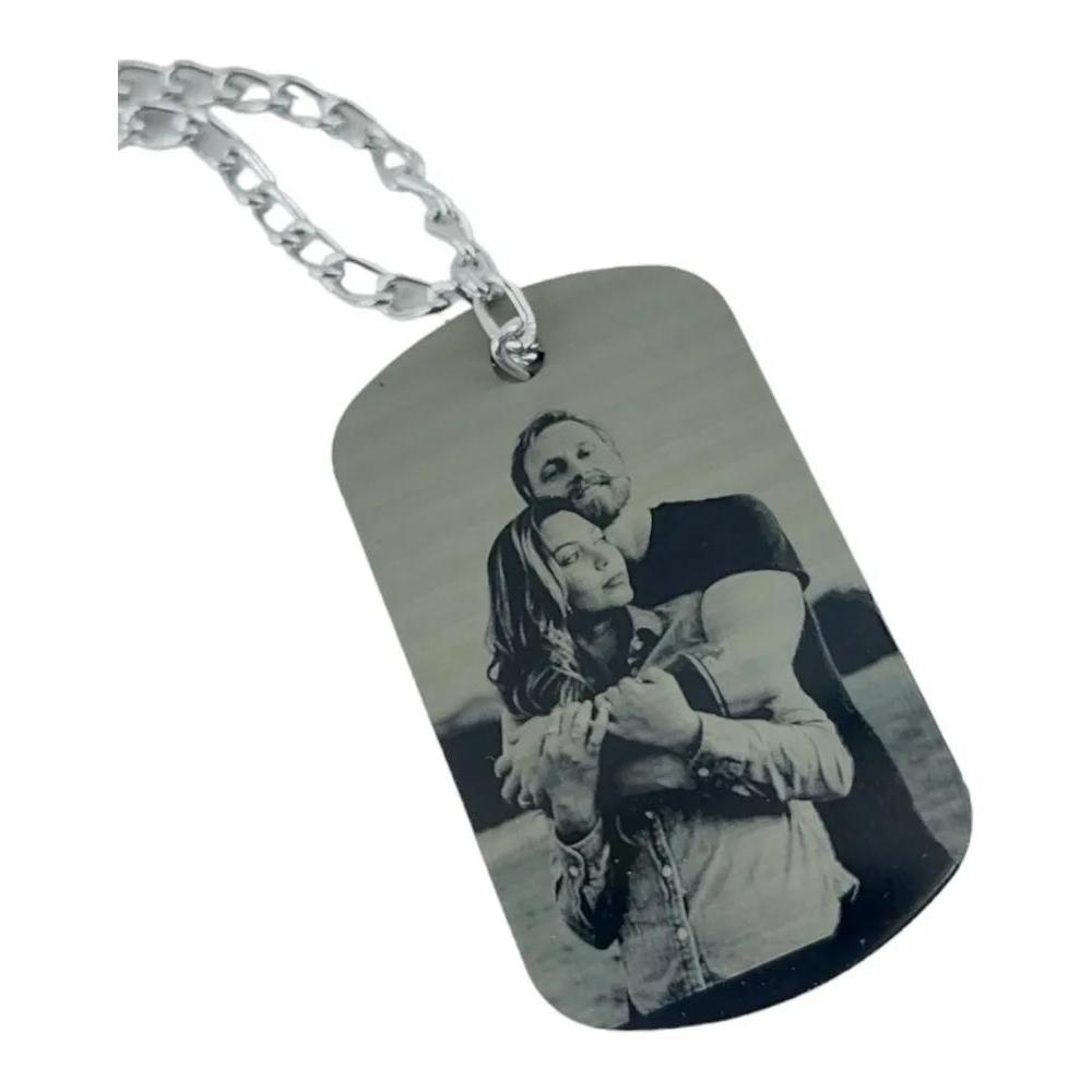 Placa Militar Grabada Personalizada Acero Inoxidable
