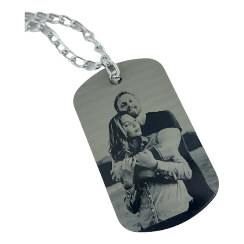 Placa Militar Grabada Personalizada Acero Inoxidable