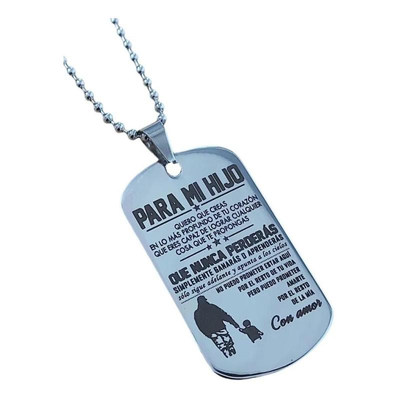 Placa Militar Grabada Personalizada Acero Inoxidable
