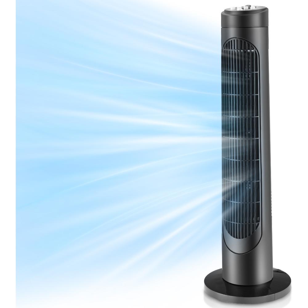 Ventilador De Torre Silencioso Giratorio Con 3 Velocidades