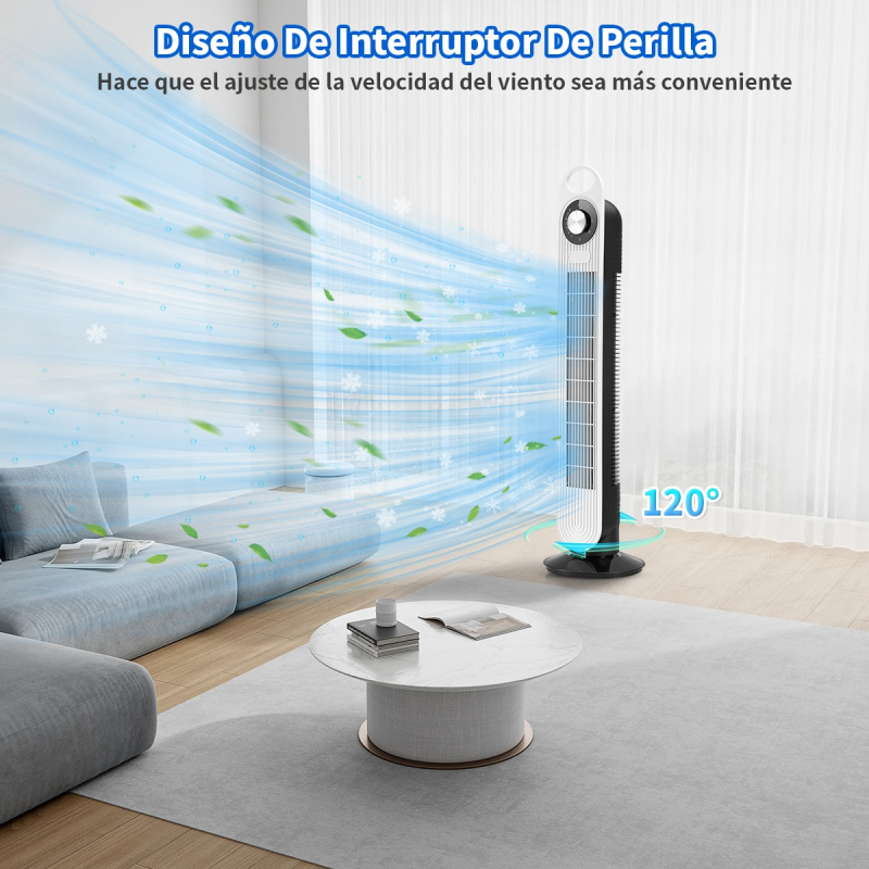 Ventilador De Torre Fan Ajustable De Velocidade Para Hogar