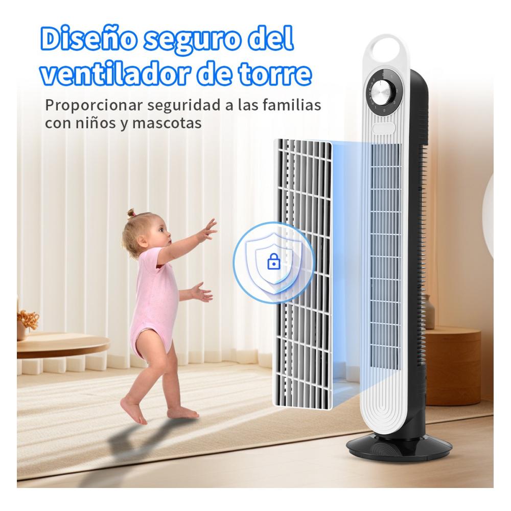 Ventilador De Torre Fan Ajustable De Velocidade Para Hogar