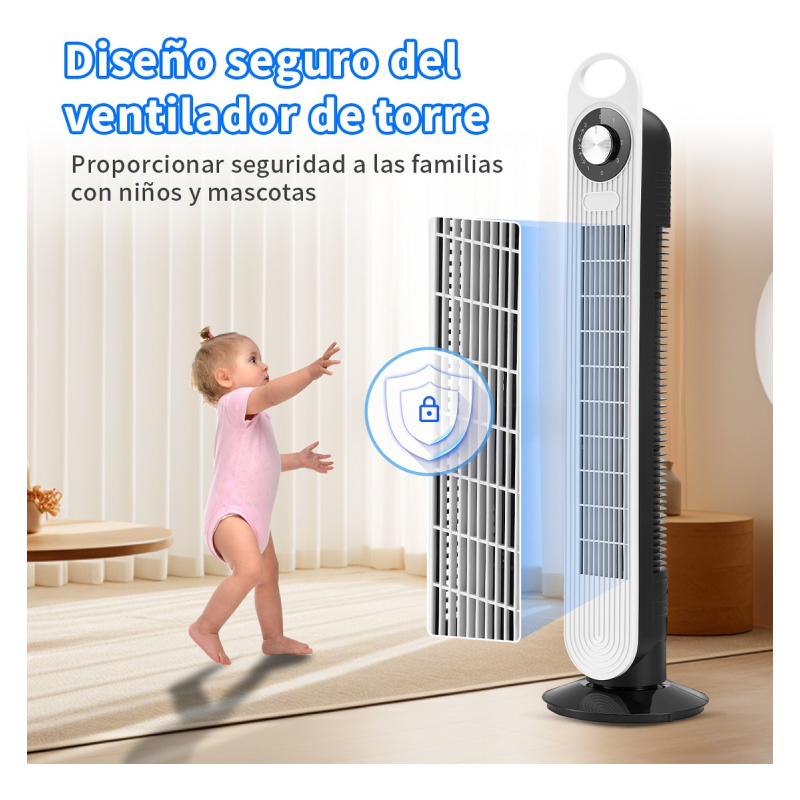 Ventilador De Torre Fan Ajustable De Velocidade Para Hogar