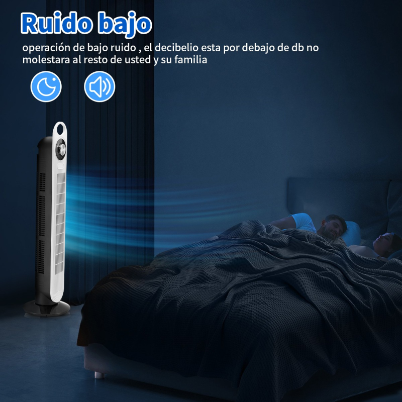 Ventilador De Torre Fan Ajustable De Velocidade Para Hogar
