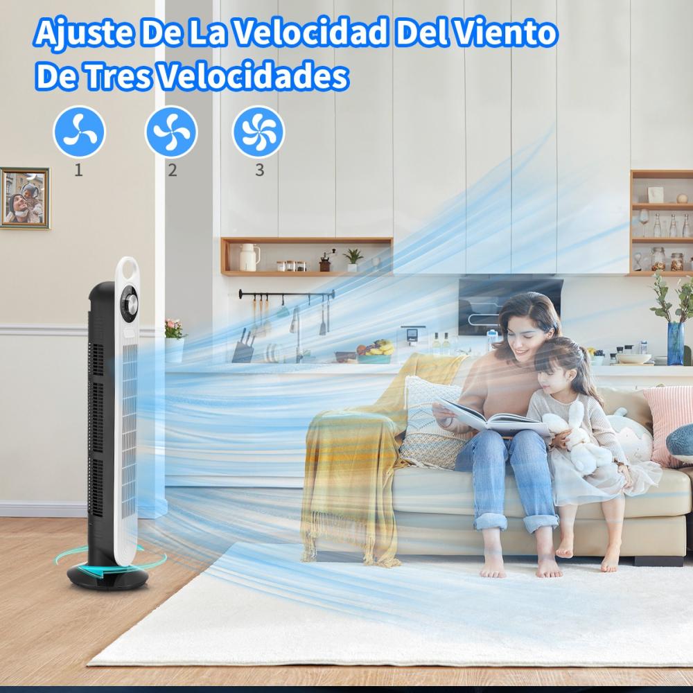 Ventilador De Torre Fan Ajustable De Velocidade Para Hogar