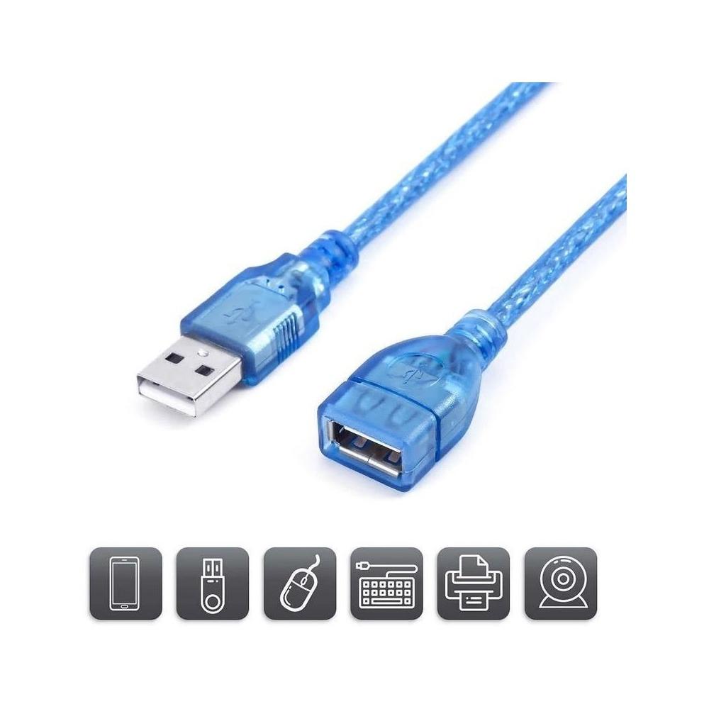 Cable Extension Usb 2.0 Macho Hembra 1.5 Metro Wi.usb Color Azul