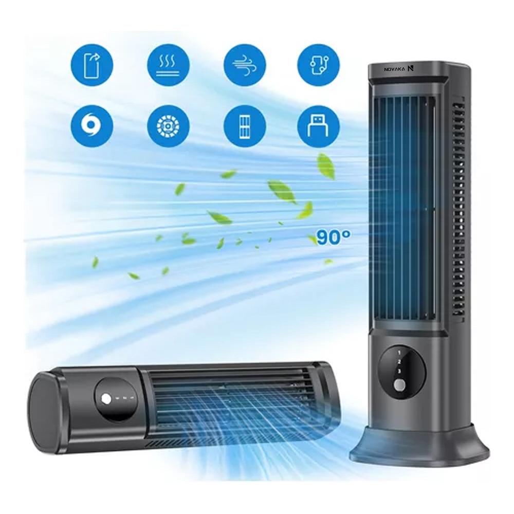 Novaka 2 In 1 Tower Ventilador Silencioso 3 Velocidades