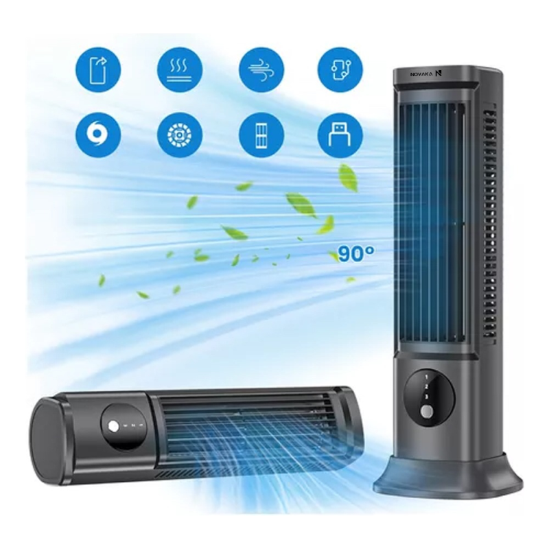 Novaka 2 In 1 Tower Ventilador Silencioso 3 Velocidades