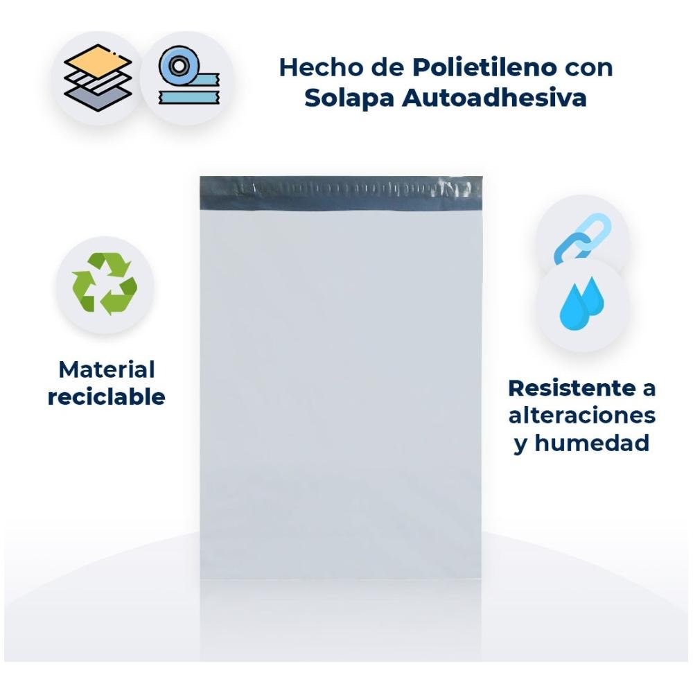 100 Bolsas Sobres Paqueteria Ecommerce 30 X 40