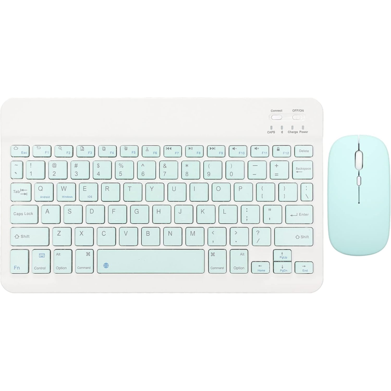 Combo de Teclado Y Mouse para Tableta de 10 Pulgadas, Teclado Bluetooth Inalámbrico Recargable Ultradelgado Portátil, para , ,