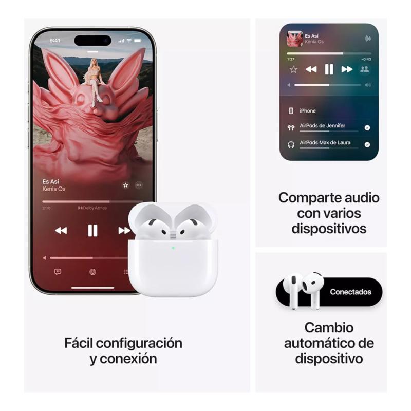 Apple AirPods 4ta generacion A3050 Blanco