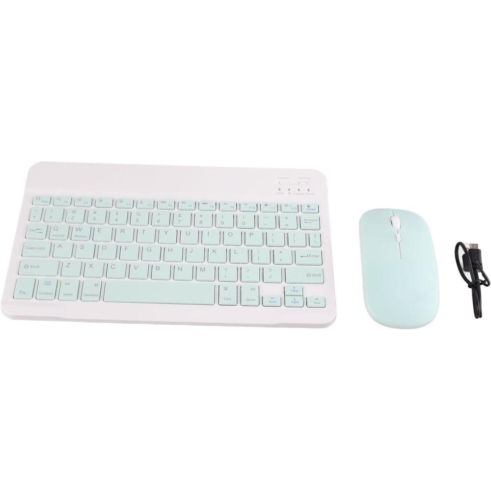 Combo de Teclado Y Mouse para Tableta de 10 Pulgadas, Teclado Bluetooth Inalámbrico Recargable Ultradelgado Portátil, para , ,