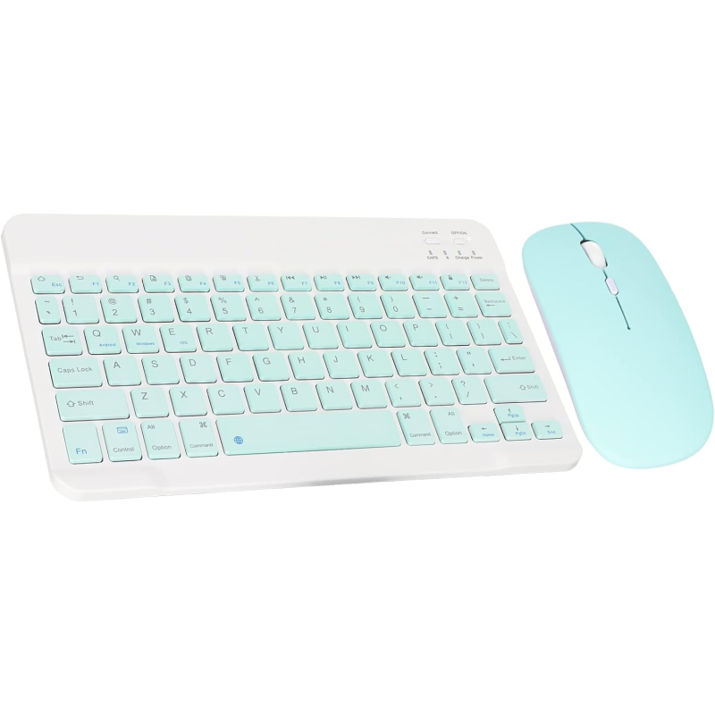 Combo de Teclado Y Mouse para Tableta de 10 Pulgadas, Teclado Bluetooth Inalámbrico Recargable Ultradelgado Portátil, para , ,