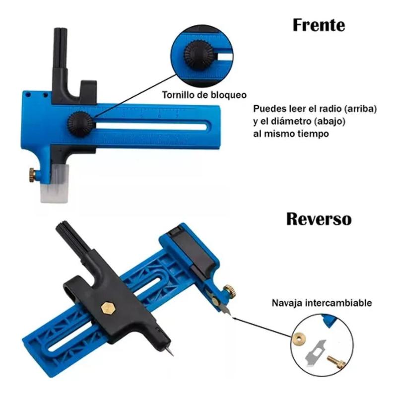 Cutter Circular Compás Para Papel 1-23cm