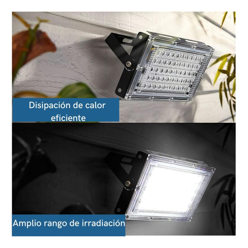 Reflector Led 20w Luminario Iluminación Exterior T1969 Carcasa Negro Luz Blanco frío