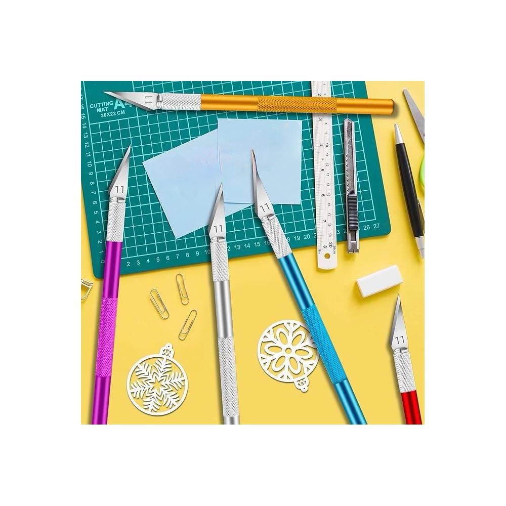 Paquete De 10 Cuchillos Coloridos Exacto,para Cortar,tallar