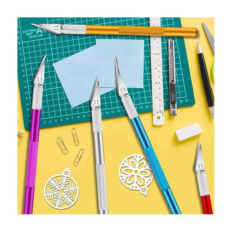 Paquete De 10 Cuchillos Coloridos Exacto,para Cortar,tallar