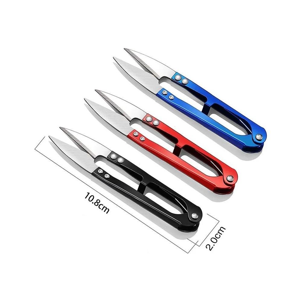 12pz Tijera Deshebradora Metálica Corta Hilo Textil Pinzas Colores