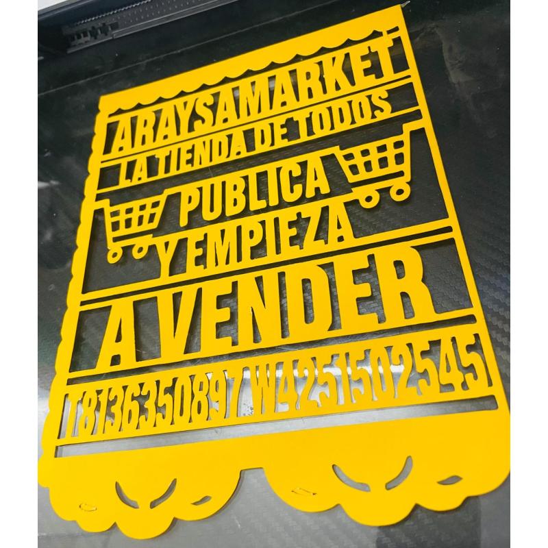 Papel Picado Personalizado Eventos Privados Publicos Patronales etc.