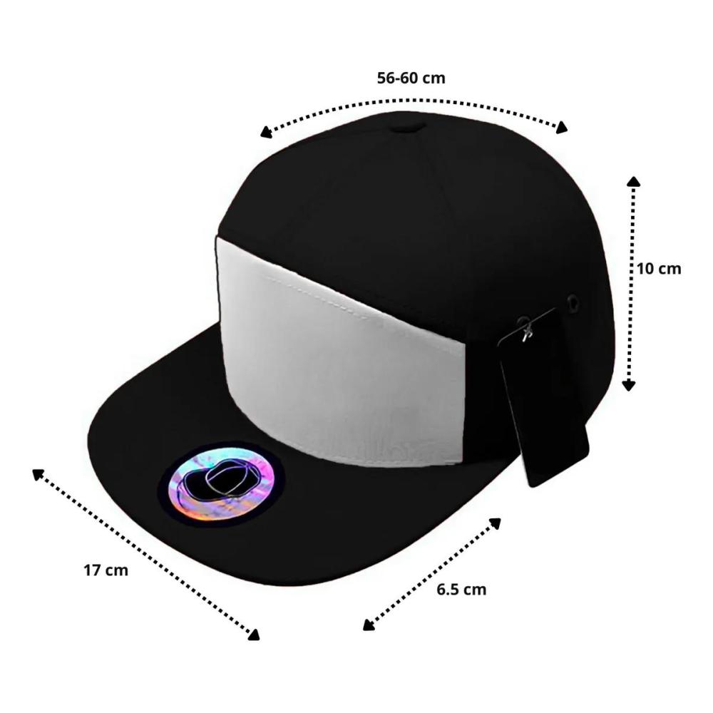 Gorra Plana Lisa Snapback Unitalla 7 Paneles Personalizada