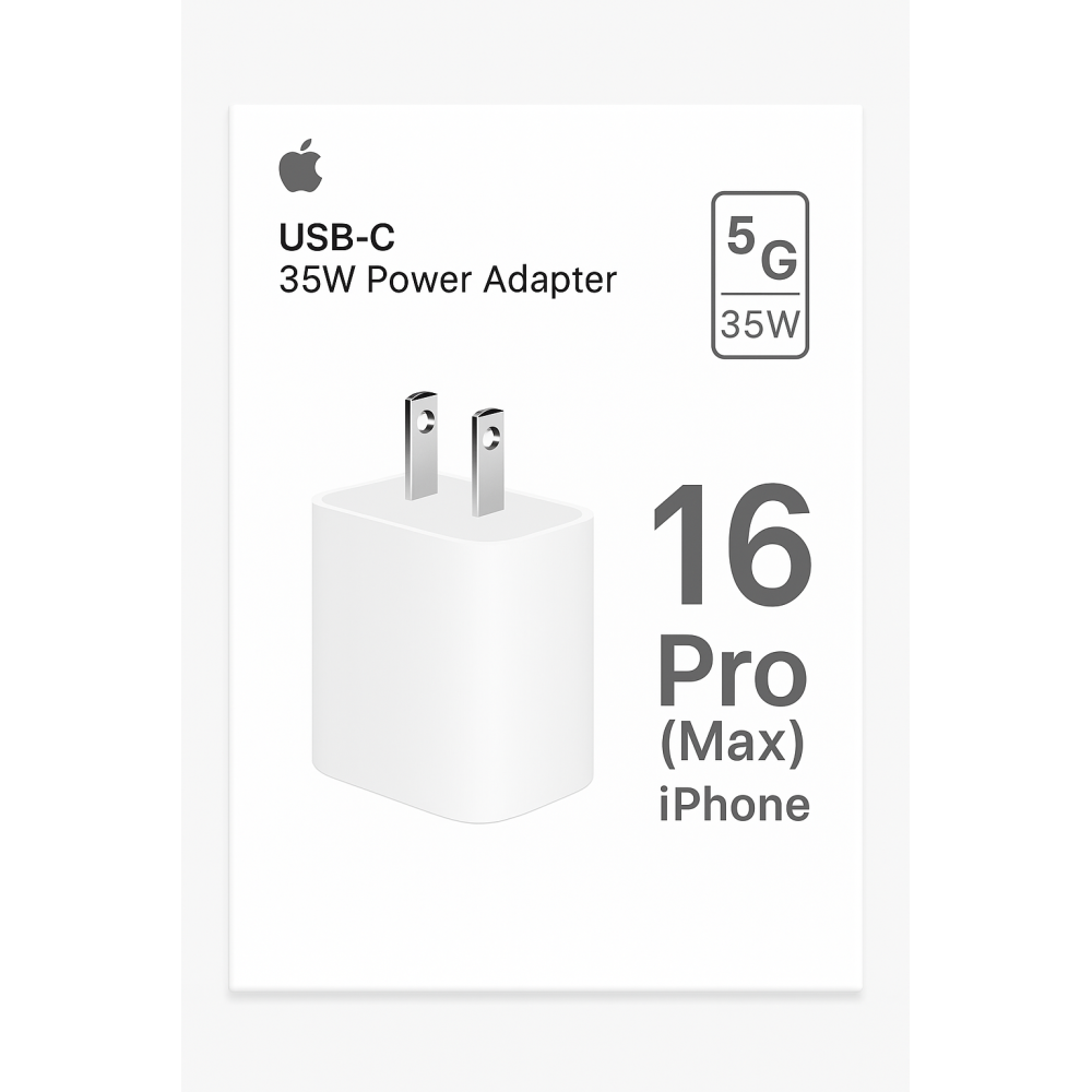 Cubo iPhone 16 Pro Max Tipo C 35W Caja