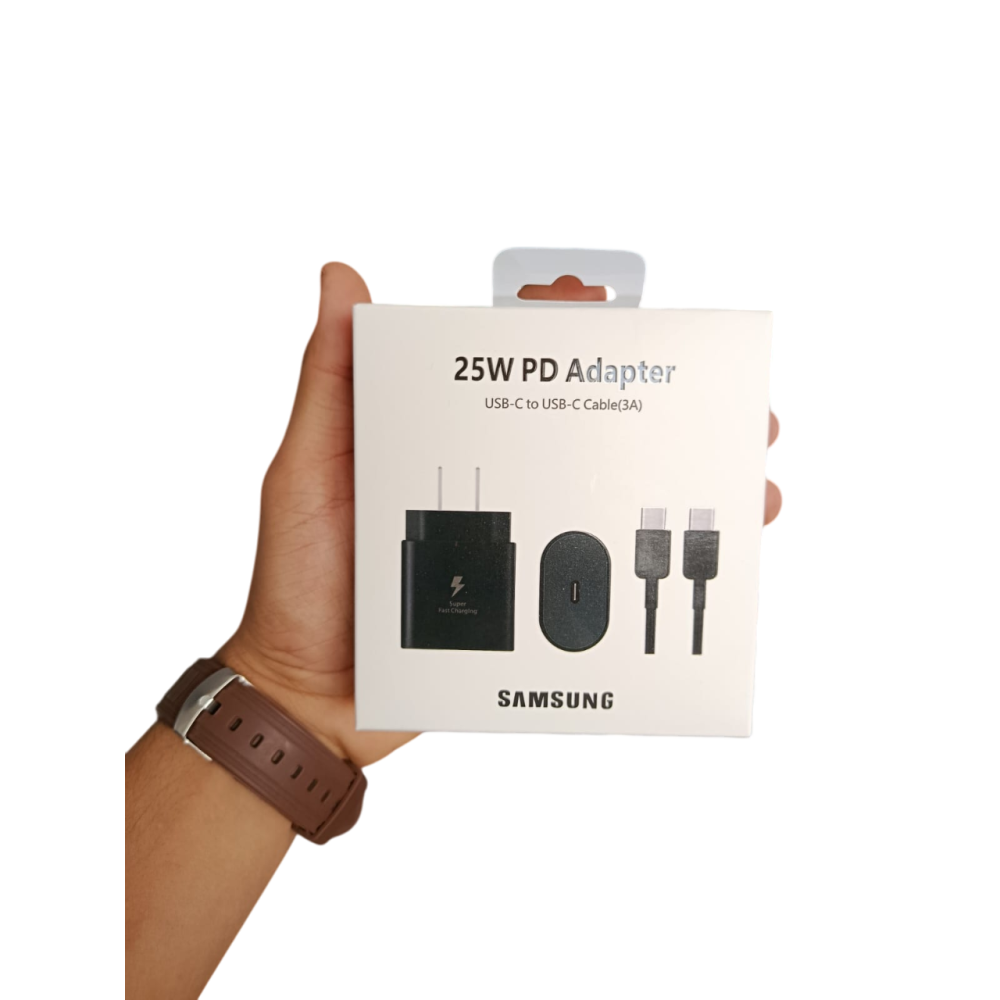 Cargador Para Samsung 25W PD Adapter USB-C - USB-C Cable 3A
