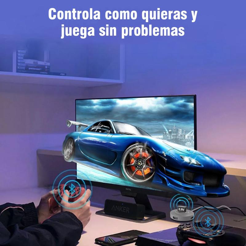 2PZS Adaptador Bluetooth Usb Bluetooth Mini Adaptador Bluetooth BT-5.3 Color Negro