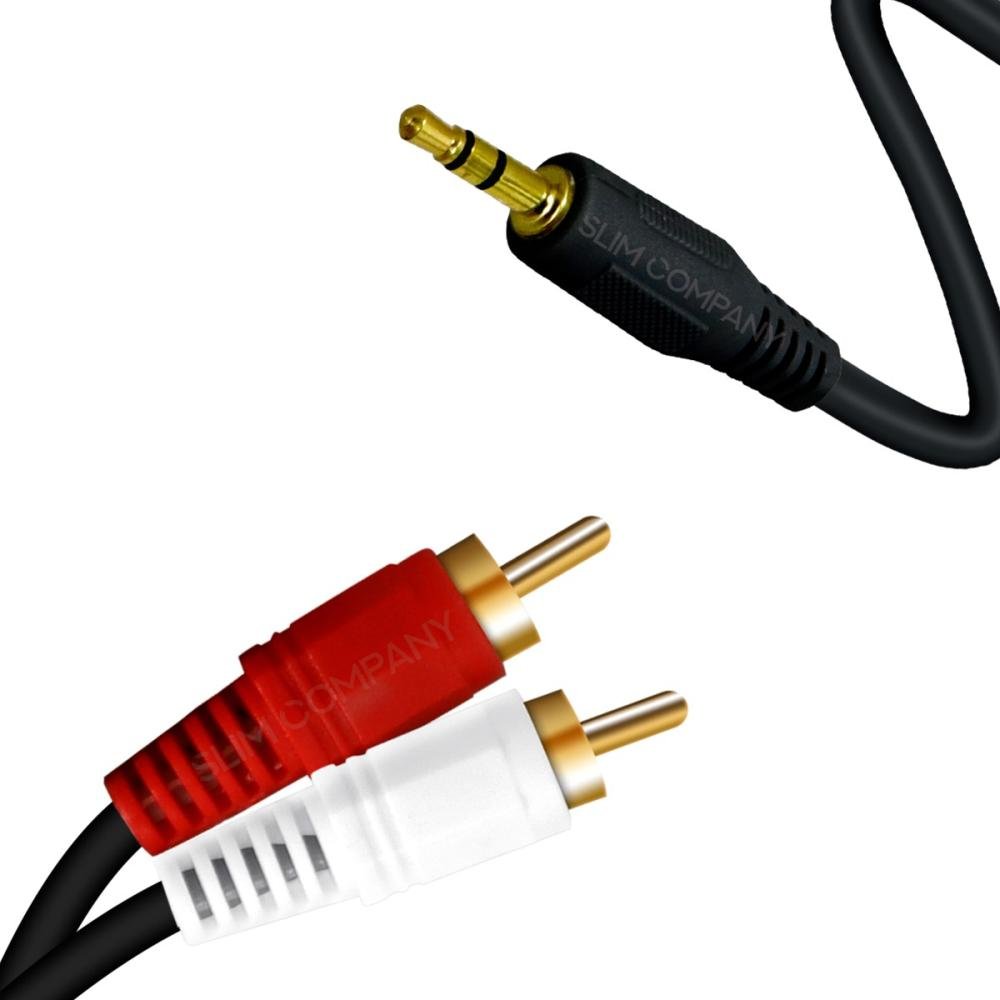 Cable De Audio Auxiliar Plug 3.5 A Rca Estereos 1.5 Metros