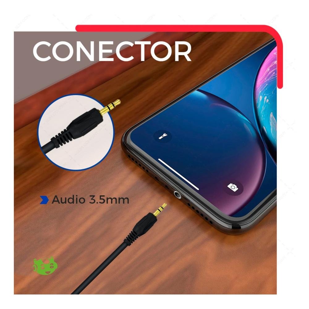 Cable De Audio Auxiliar Plug 3.5 A Rca Estereos 1.5 Metros