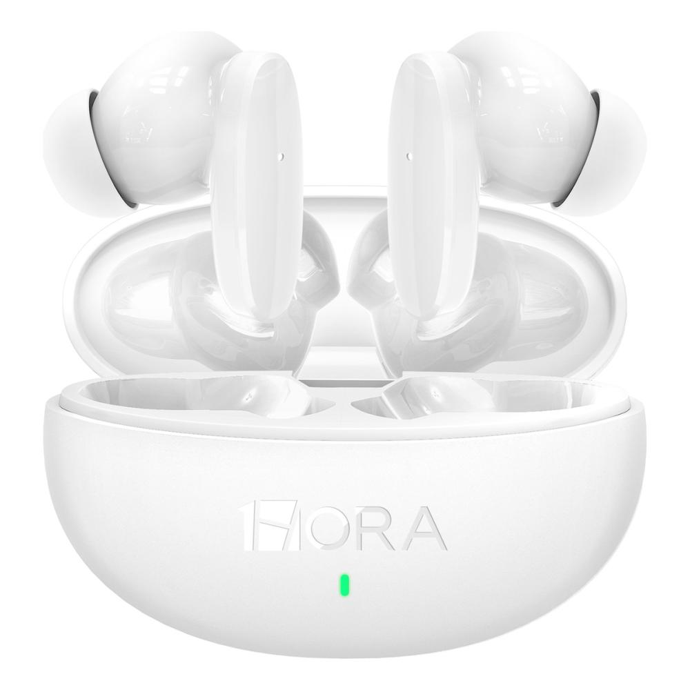 Audífonos In-ear Inalámbricos 1hora Aut205 Blanco Auriculares Inalambricos Bluetooth 5.3 Con Microfono