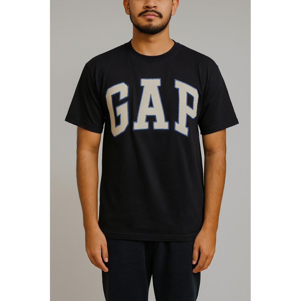 PLAYERA PARA CABALLERO NEGRA GAP EXCLUSIVA ALGODÓN