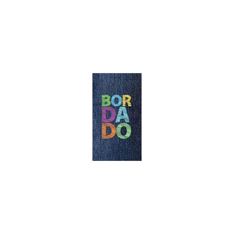 Parche Vinil Textil Textura Bordado 9cm x 1-7cm