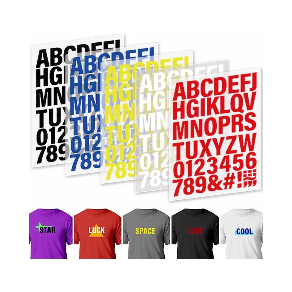 Paquete de Letras/Signos/Numeros Vinil de corte 3 Hojas
