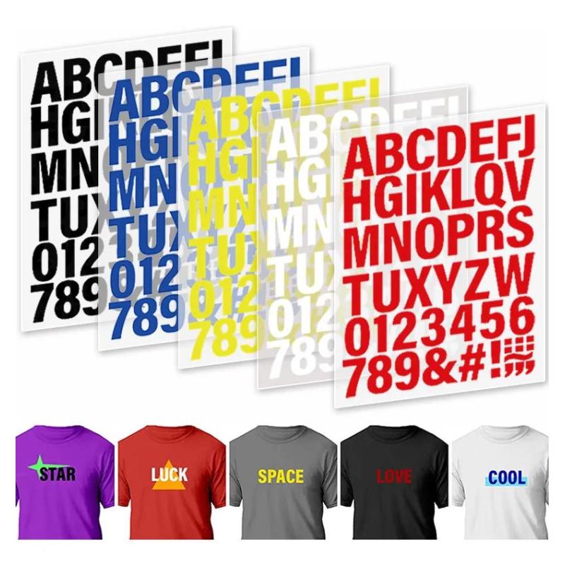 Paquete de Letras/Signos/Numeros Vinil de corte 3 Hojas