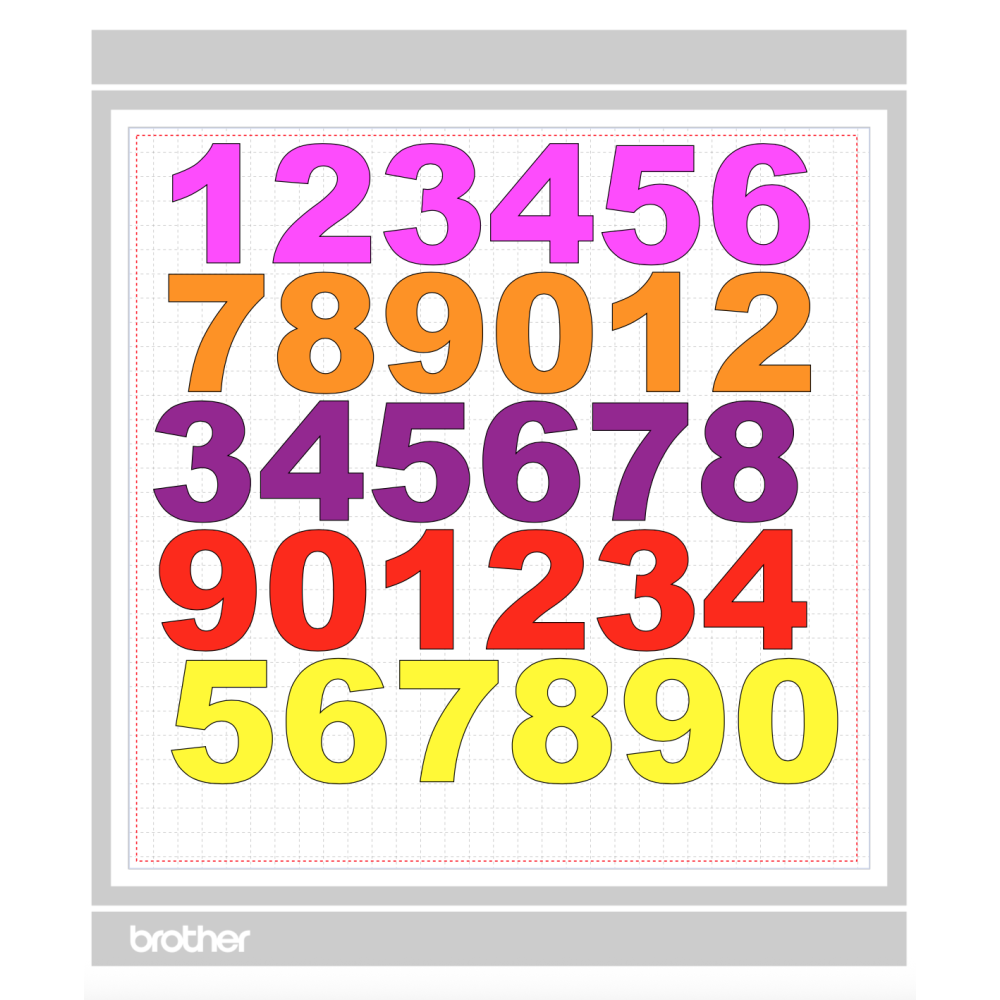 Paquete de Letras/Signos/Numeros Vinil de corte 3 Hojas