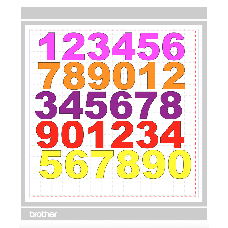 Paquete de Letras/Signos/Numeros Vinil de corte 3 Hojas