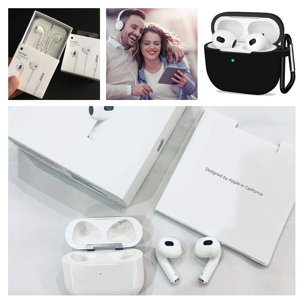Kit Exclusivo Musica II Para Apple Airpods + Earpods + Funda